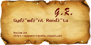 Gyémánt Renáta névjegykártya