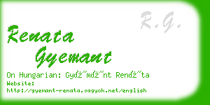 renata gyemant business card